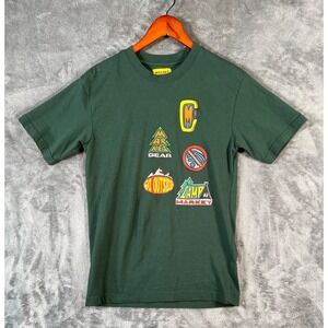 Market Expedition Graphic T-shirt Mens Size Small Green AOP Casual Streetwear